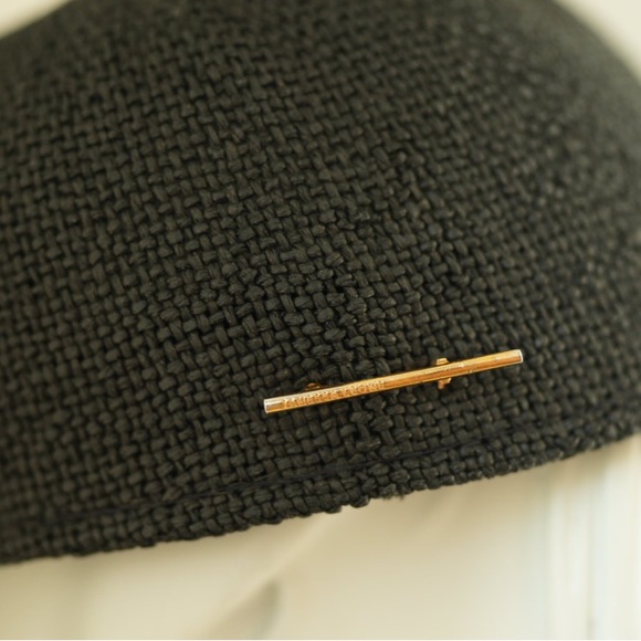 JANESSA LEONE | Lysa Strap Cap Hat in Black Size Large - Picture 9 of 10